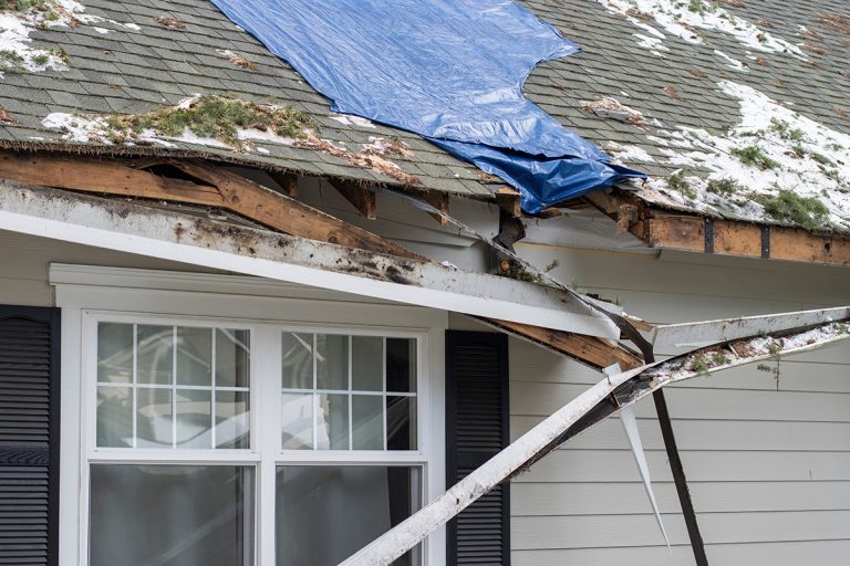 Damaged Roof - Winter Maintenance