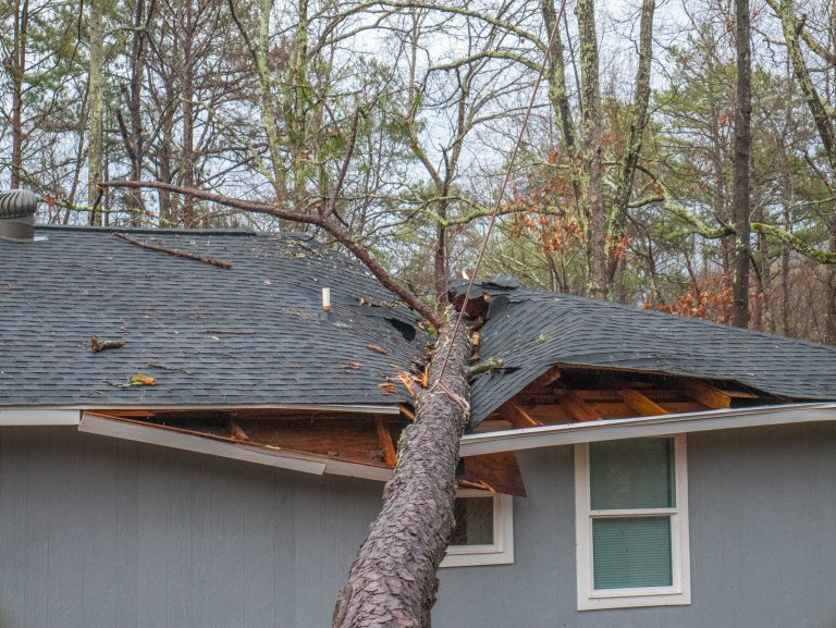 storm damage to house