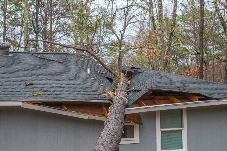 storm damage to house